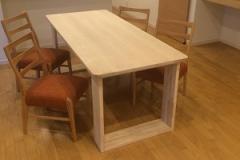 テーブル脚 ロの字脚【無塗装】(ゴム集成材)